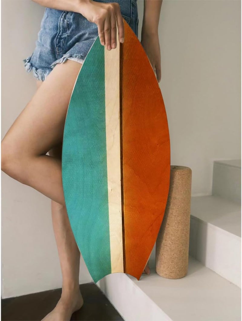 asktom Balance Board Indoor Surfboard Surf Style Home Fitness with Wheel for Exercise, Athletic Training and Board Sports - Fun Workout Equipment For Balance, Stability and Improving Core Strength - Image 5